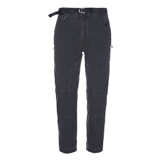Men's Nike x ACG Ease Solid Color Loose Lacing Cropped Casual Pants/Trousers Autumn Black DH3108-010
