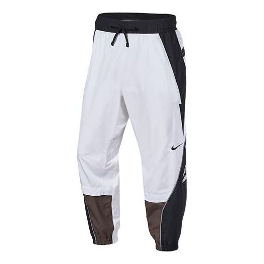 Men's Nike x ACRONYM Crossover Contrast Color Stitching Logo Printing Sports Pants/Trousers/Joggers Us Edition White CU0468-100