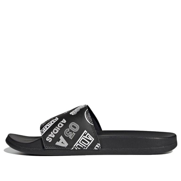 adidas Adilette Comfort Slide 'All Over Logos - Black' FZ1750
