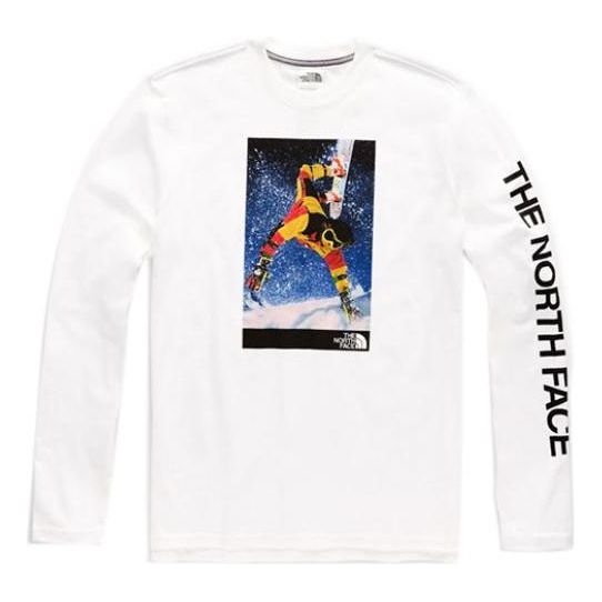 Men's THE NORTH FACE92 Retro Printing Long Sleeves White NF0A47NBFN4