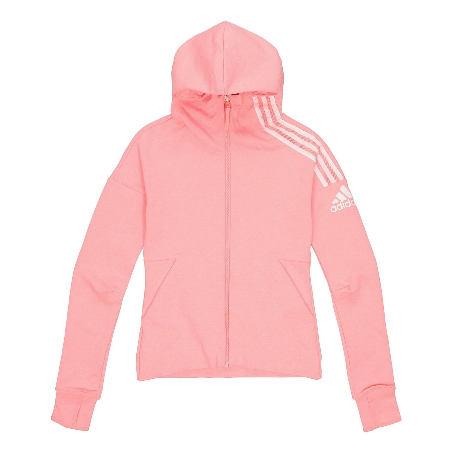 (WMNS) adidas Letter Printing Hooded Jacket Pink FI6722