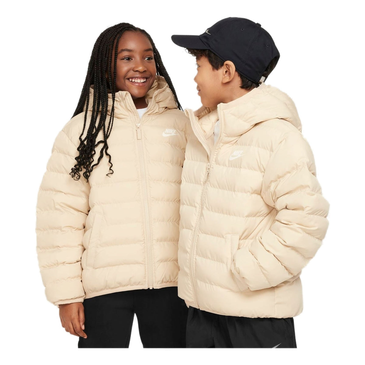 (GS) Nike Sportswear Lightweight Synthetic Fill Loose Hooded Jacket 'Sanddrift' FD2845-126