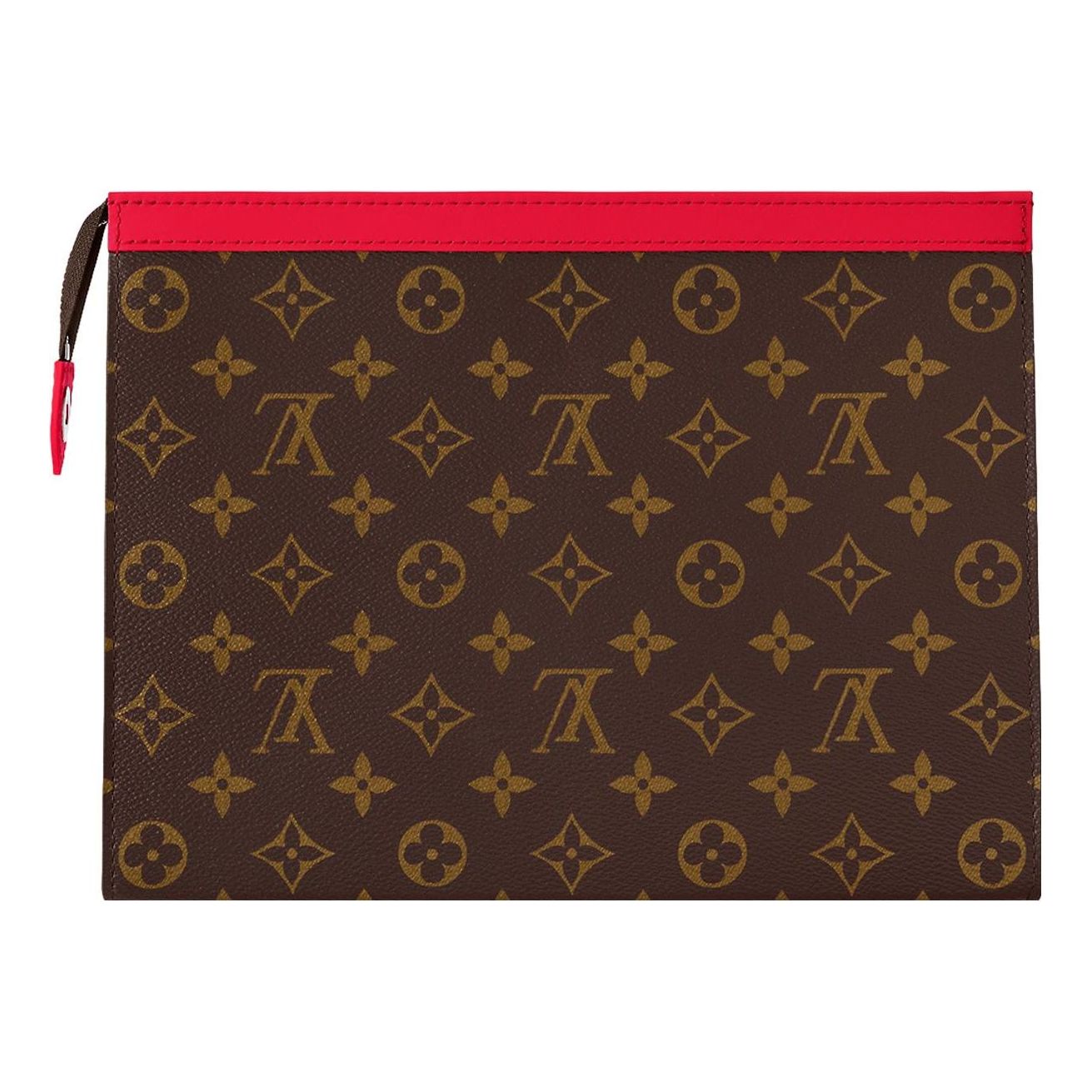 LOUIS VUITTON Pochette Voyage MM Monogram Macassar Canvas 'Red' M82857