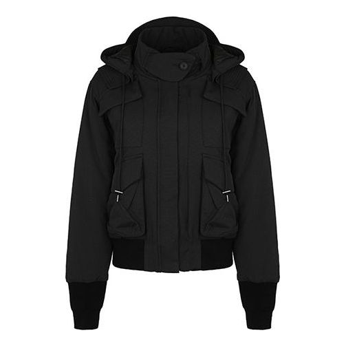 KENZO Solid Color Multiple Pockets Hooded Jacket Black FA62OU068562-99