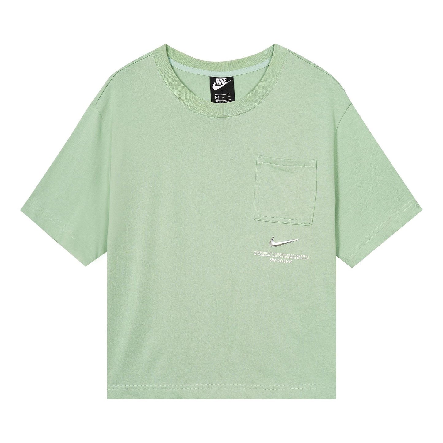 (WMNS) Nike Sportswear Swoosh 3D Logo Loose Breathable Round Neck Short Sleeve Green T-Shirt CZ8912-006
