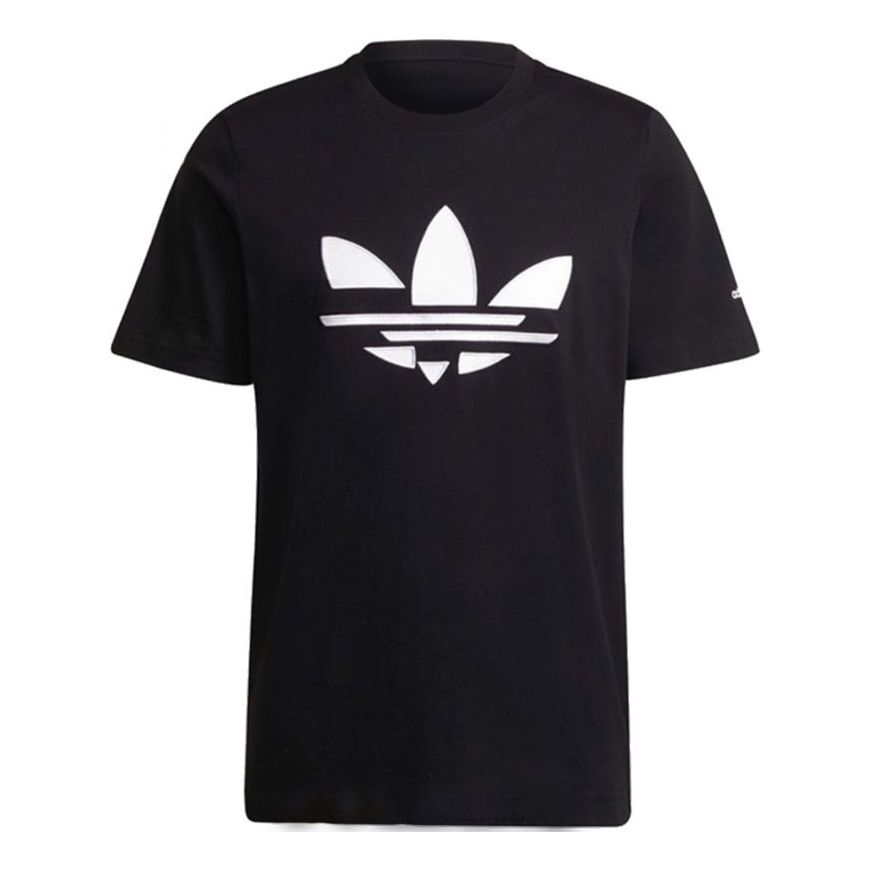 adidas originals clouds Classic Large Logo Breathable Sports Short Sleeve Black H35647