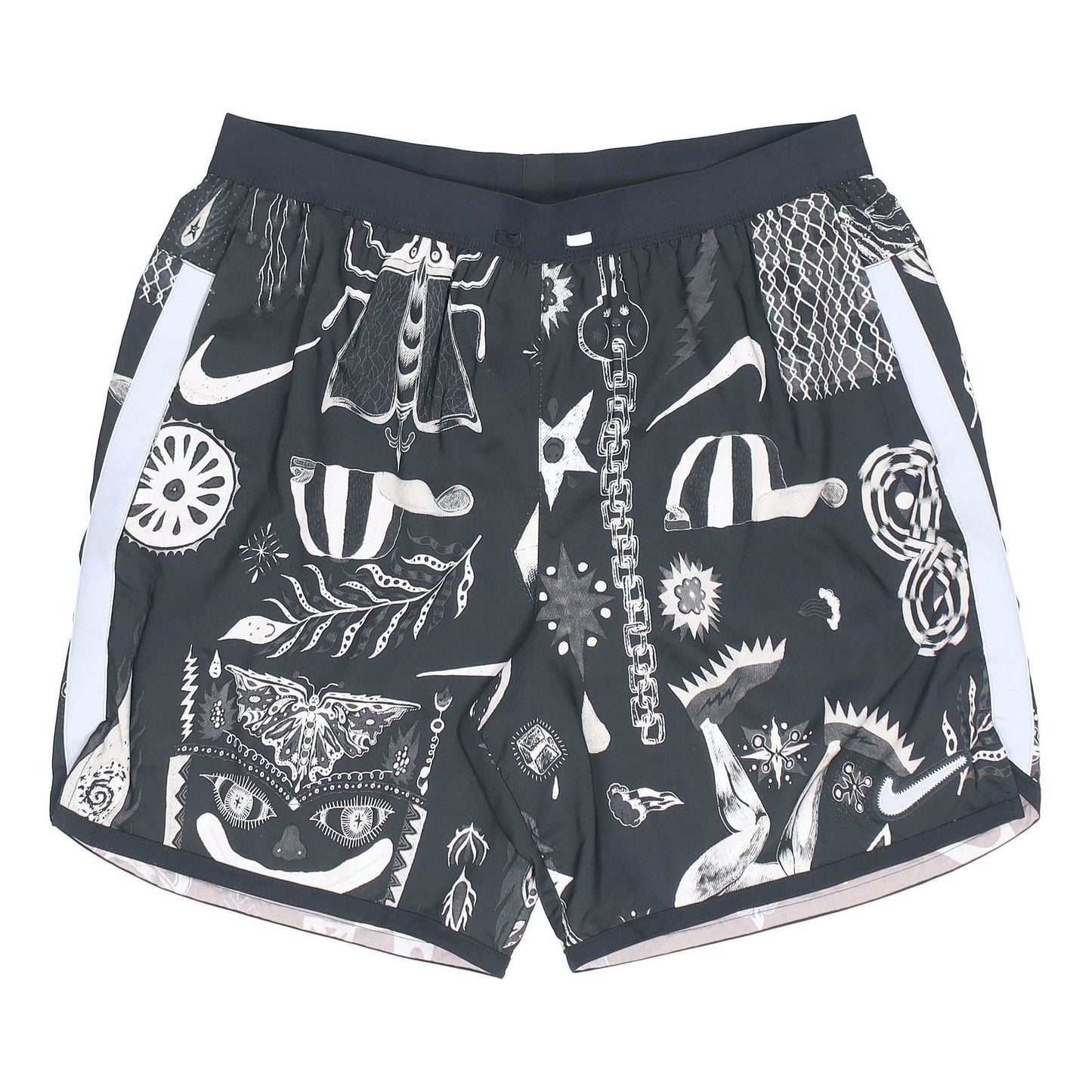 Nike Graffiti Printing Running Shorts Black CJ5817-010
