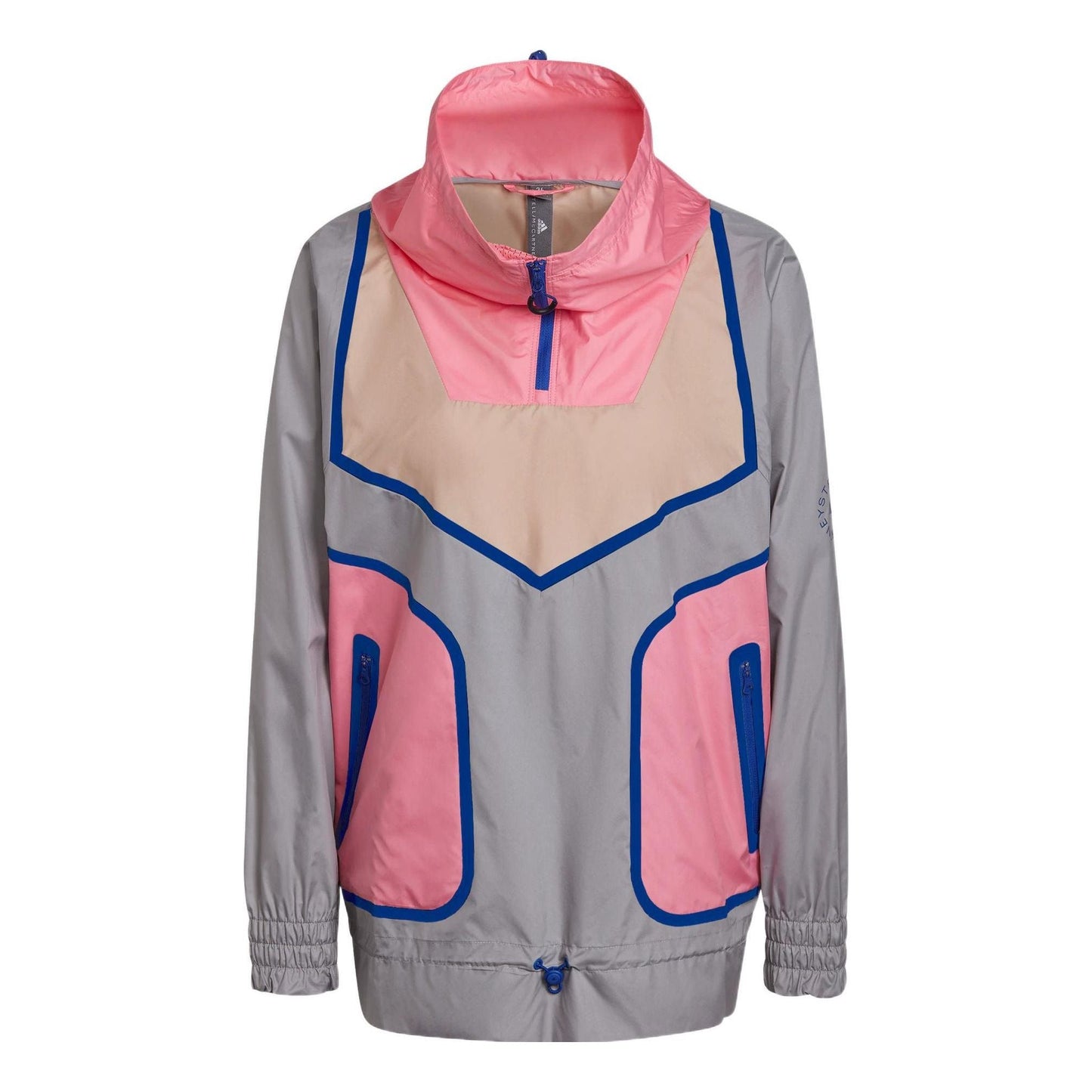 (WMNS) adidas Stella McCartney Half Zip Jacket Asia Sizing 'Grey Pink' H59961