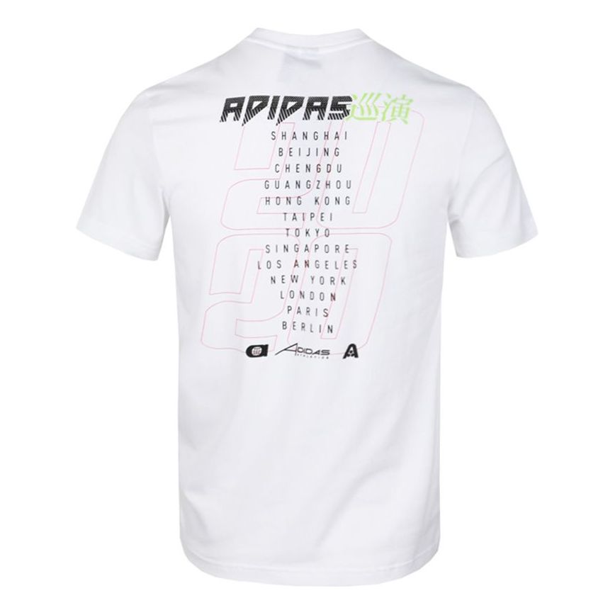 adidas Sports Training Casual Round Neck Short Sleeve White FT2796