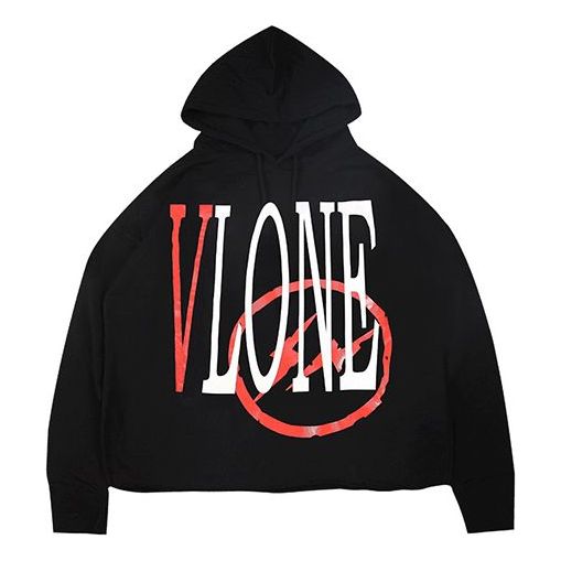 VLONE x Fragment Design Unisex Logo Sweatshirt Black/Red VLHD17FW006