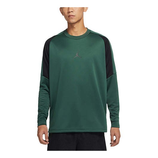 Air Jordan DRI-FIT Logo Printing Round Neck Sports Pullover Long Sleeves Green DC9740-333