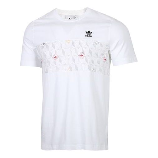 adidas originals Monogram Printing Logo Short Sleeve White GD5847