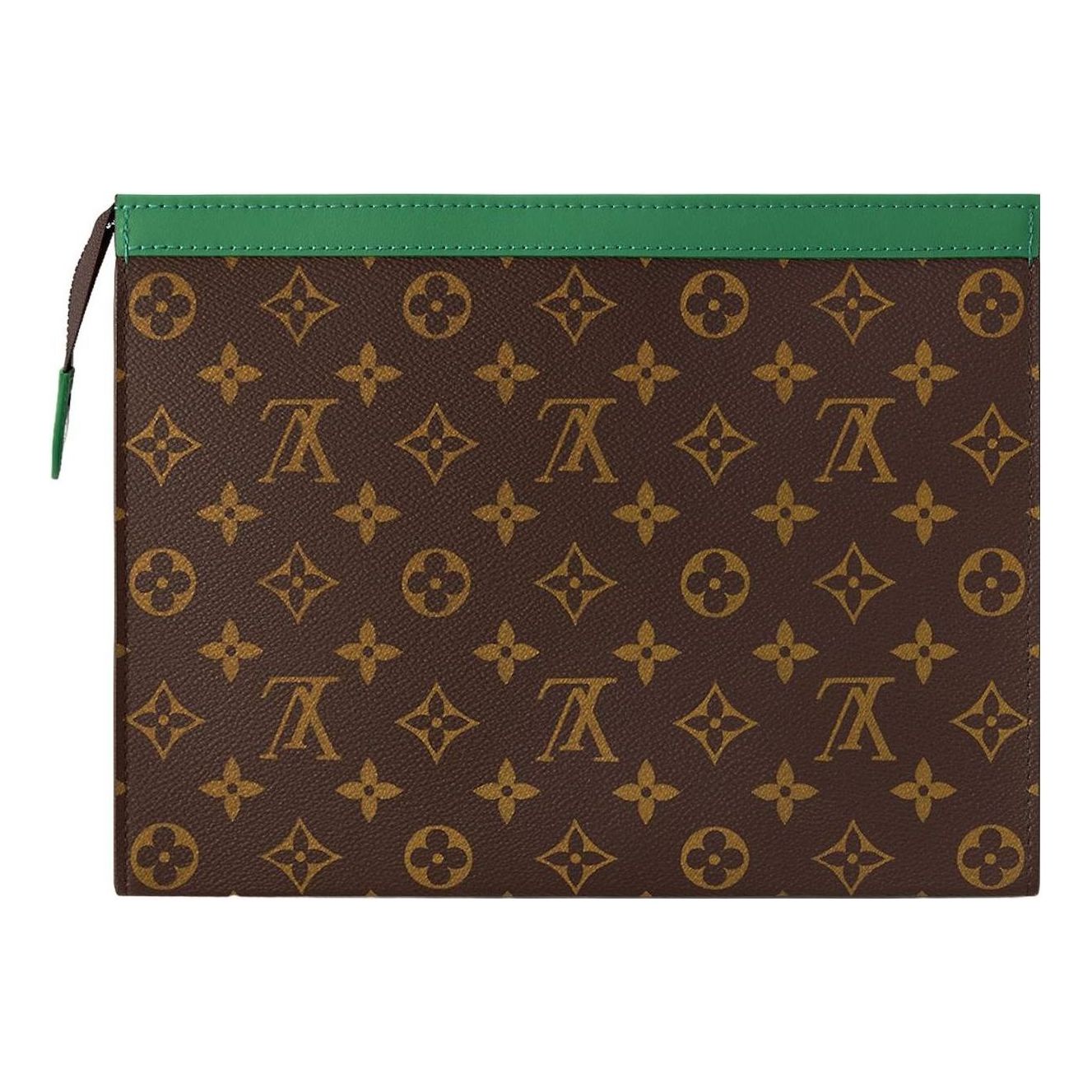 LOUIS VUITTON Pochette Voyage MM Monogram Macassar Canvas 'Green' M82854
