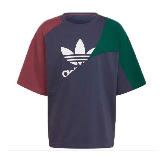 adidas originals Bld Cb Tee Colorblock Round Neck Splicing Sports Short Sleeve Multicolor HC4497