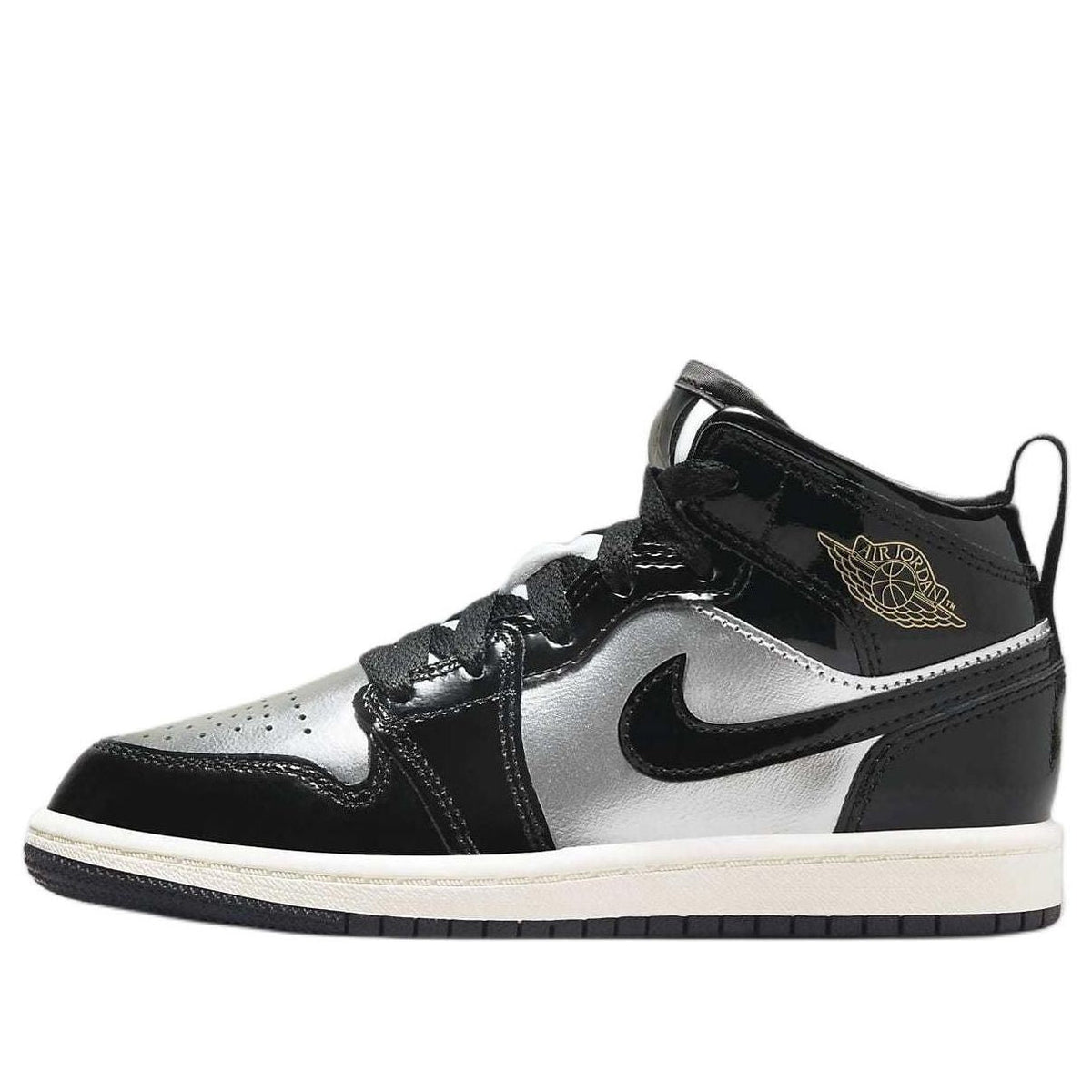 (PS) Air Jordan 1 Mid SE 'Black Metallic Silver Gold' FZ3937-001