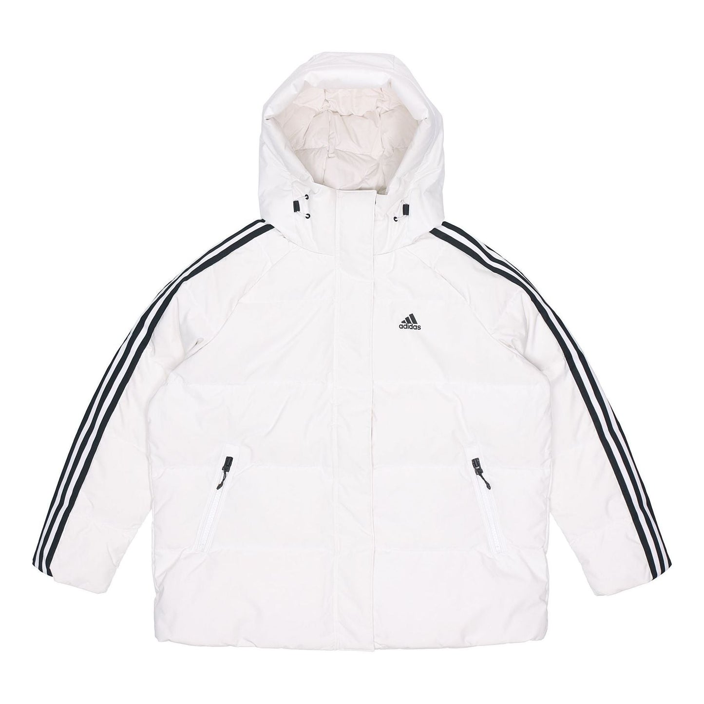 (WMNS) adidas 3-Stripe Puff Down Jacket Asia Sizing 'White' HA1176