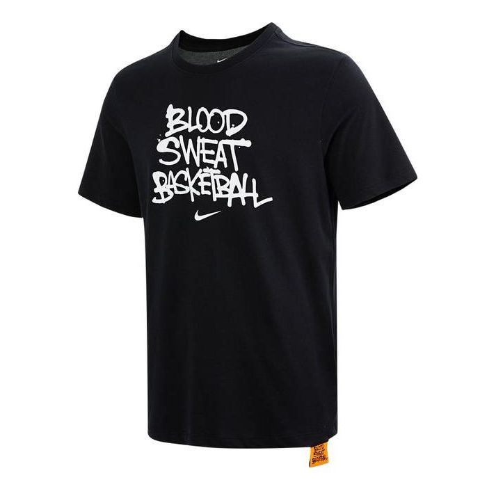 Nike Alphabet Printing Round Neck Pullover Short Sleeve Black DN2977-010