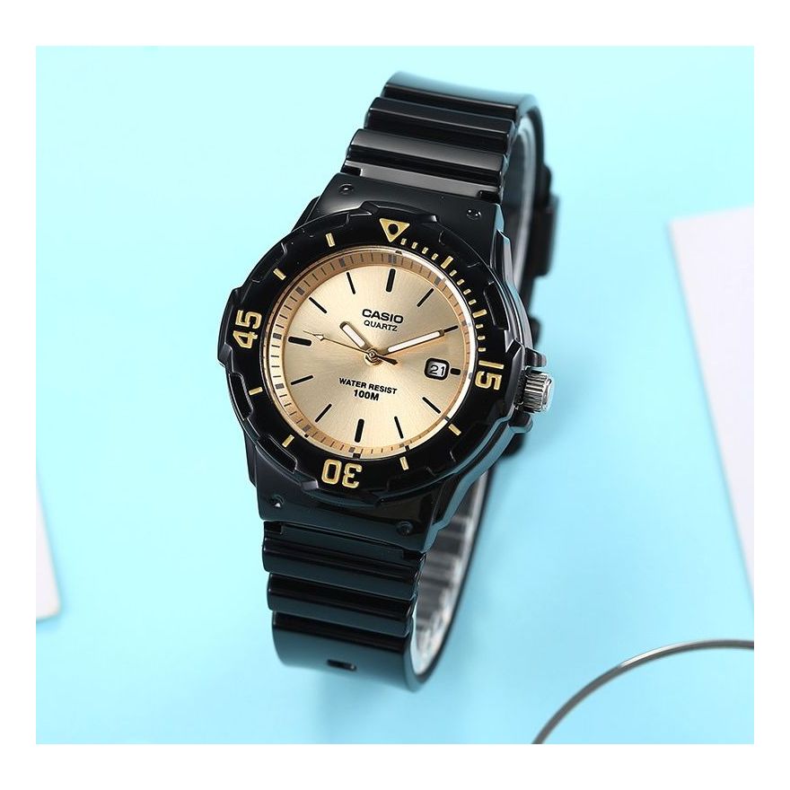 CASIO Quartz Waterproof Sports Gold Analog LRW-200H-9EV