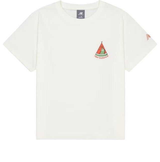 (WMNS) New Balance Cartoon Short Sleeve T-Shirt Asia Sizing 'White' AWT41333-CIC