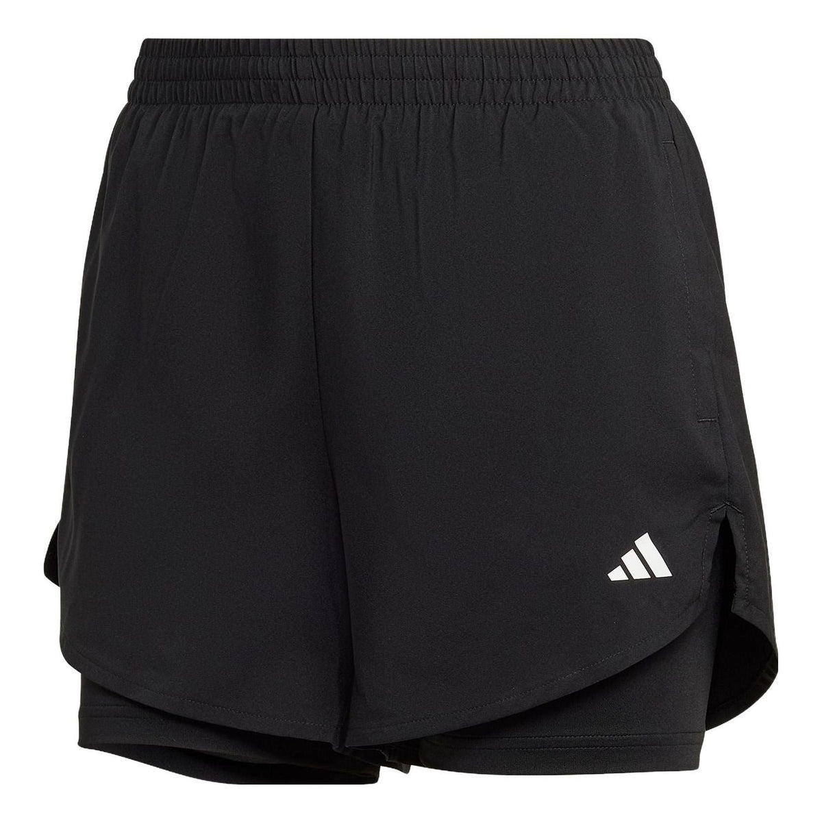 (WMNS) adidas AEROREADY Made for Training Minimal Two-in-One Shorts Asia Sizing 'Black' HN1044