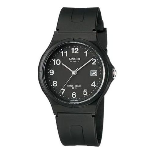 Men's CASIO YOUTH Series Black Waterproof Quartz 40mm 36.1mm Watch Mens Analog MW-59-1BV