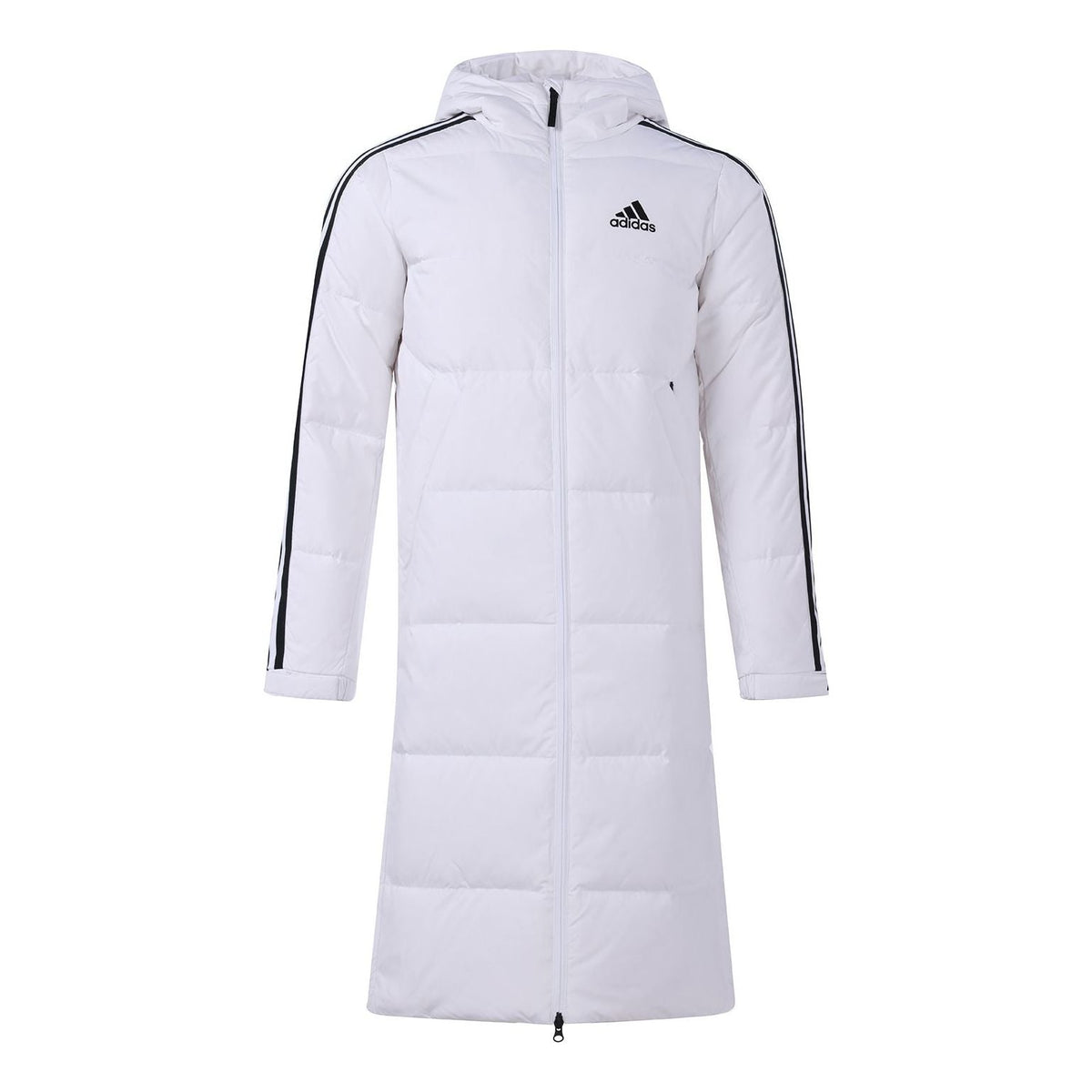 adidas 3ST Long Coat Outdoor Sports Hooded Stay Warm Down Jacket White H20762