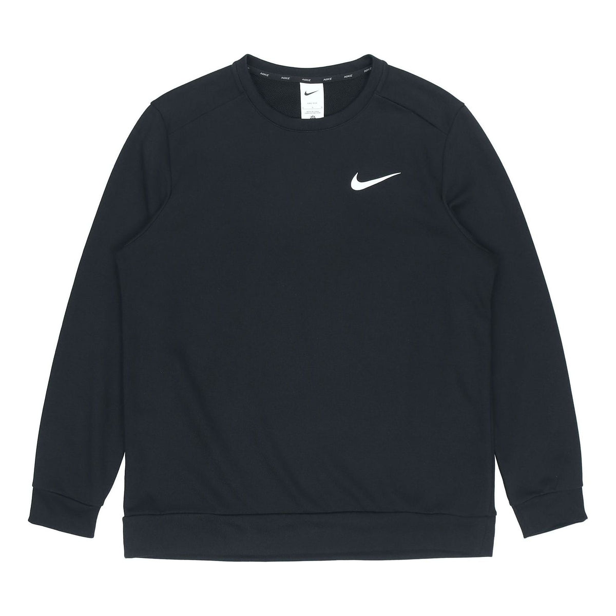 Nike Df Ls Crw Casual Sports Knit Pullover Black CZ7396-010