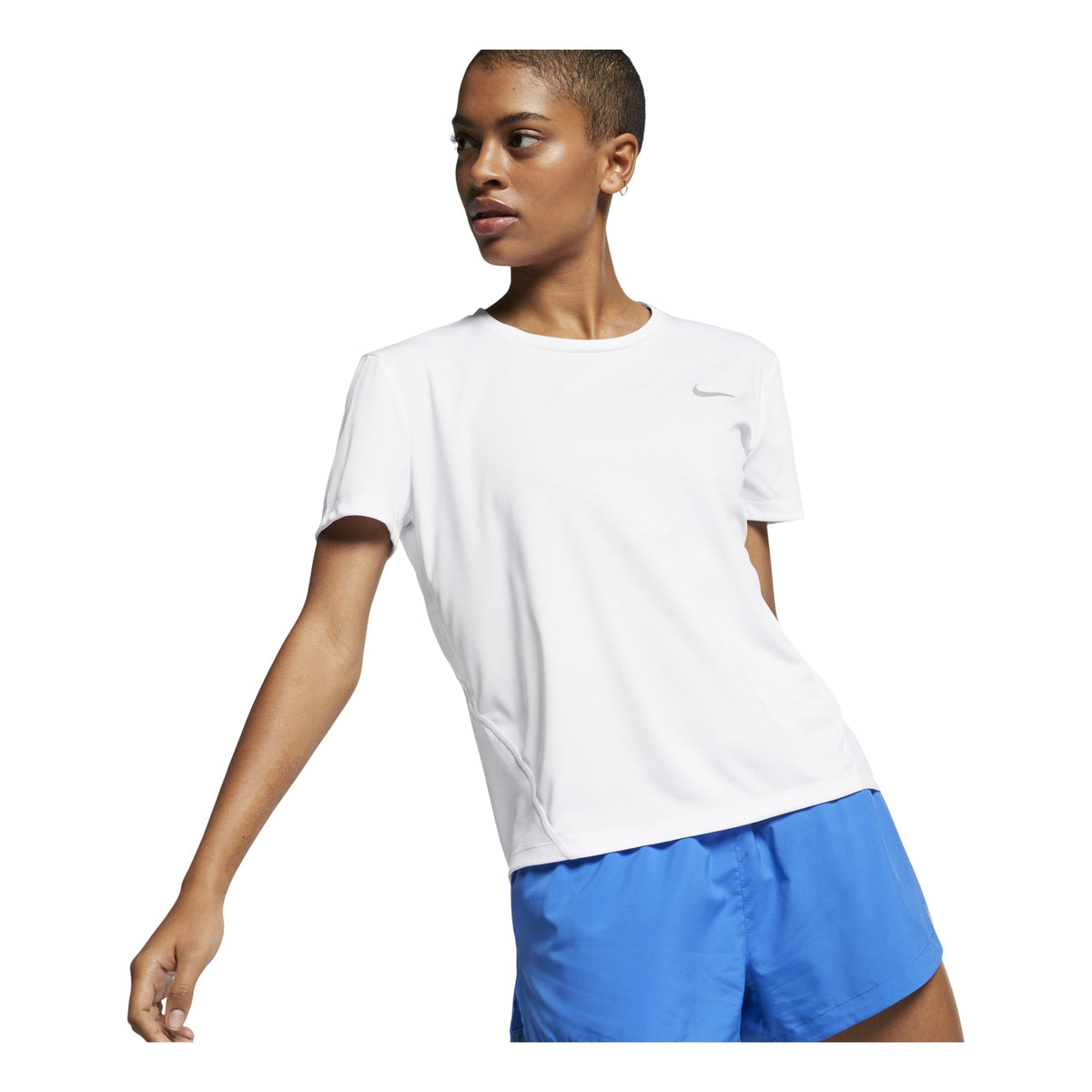 (WMNS) Nike Dri-FIT Sports Training Quick Dry Breathable Round Neck Short Sleeve White T-Shirt AJ8122-100