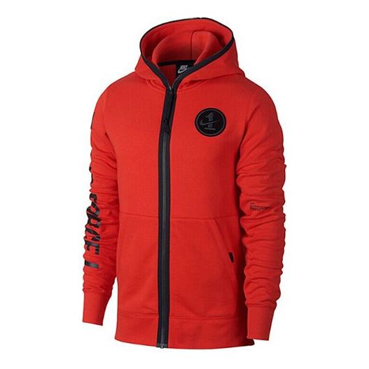 Men's Nike Air Force1 Hooded Jacket 'Red' AJ0785-634