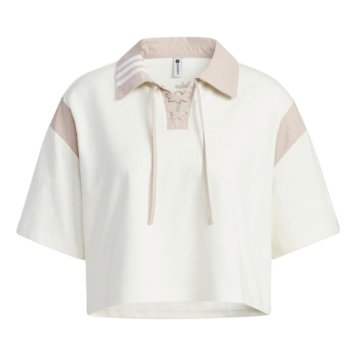 (WMNS) adidas neo logo Polo Shirt 'Beige' IK6081