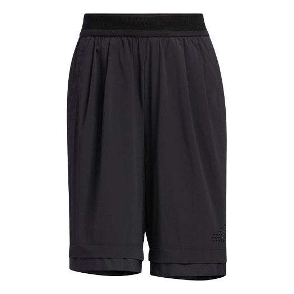 (WMNS) adidas Casual Drawstring Waist Solid Color Sports Shorts Asia Sizing 'Black' HE9962