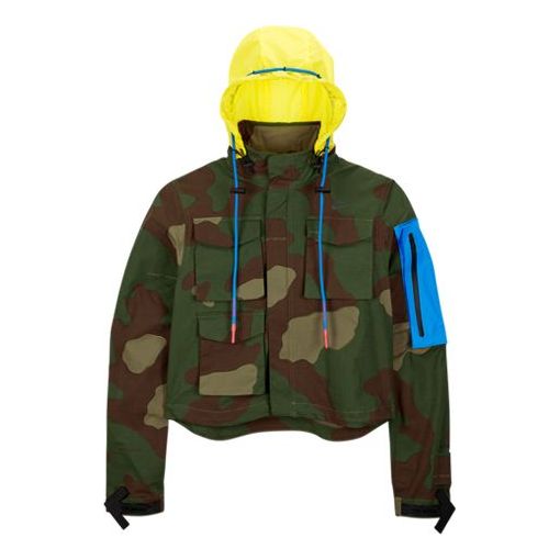 (WMNS) Nike x Off-White NRG Jacket 'Green Camouflage' CK5623-385