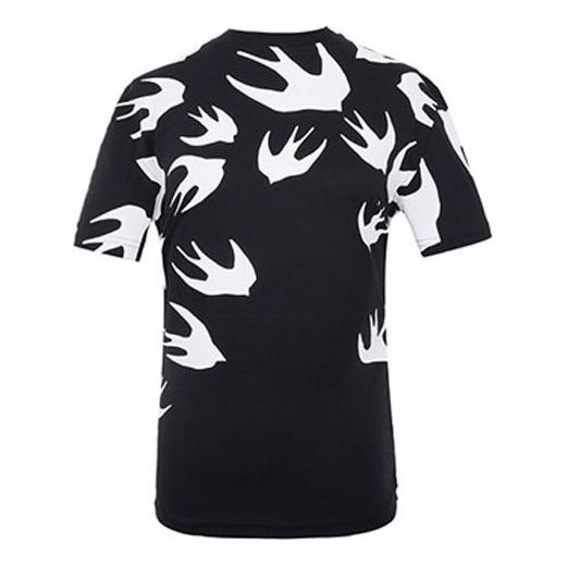 McQ Alexander McQueen Classic Swallow Pattern Short Sleeve Unisex Black 318978-RGH79-1000