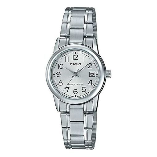 CASIO Large Series Minimalistic Silver Analog LTP-V002D-7A