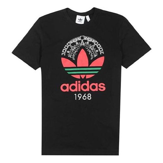 adidas originals Trefoil Tee Casual Sports Short Sleeve Black CD6825