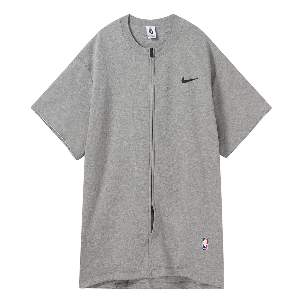 Men's Nike NRG Ti Warm Up Top x Fear of God FOG Gray Zipper Short Sleeve Tops 'Dark Grey Heather Black' AR0629-063