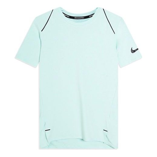 Men's Nike Dry Top Ss Hyperelite Elite Basketball Casual Sports Short Sleeve Green T-Shirt 895207-357