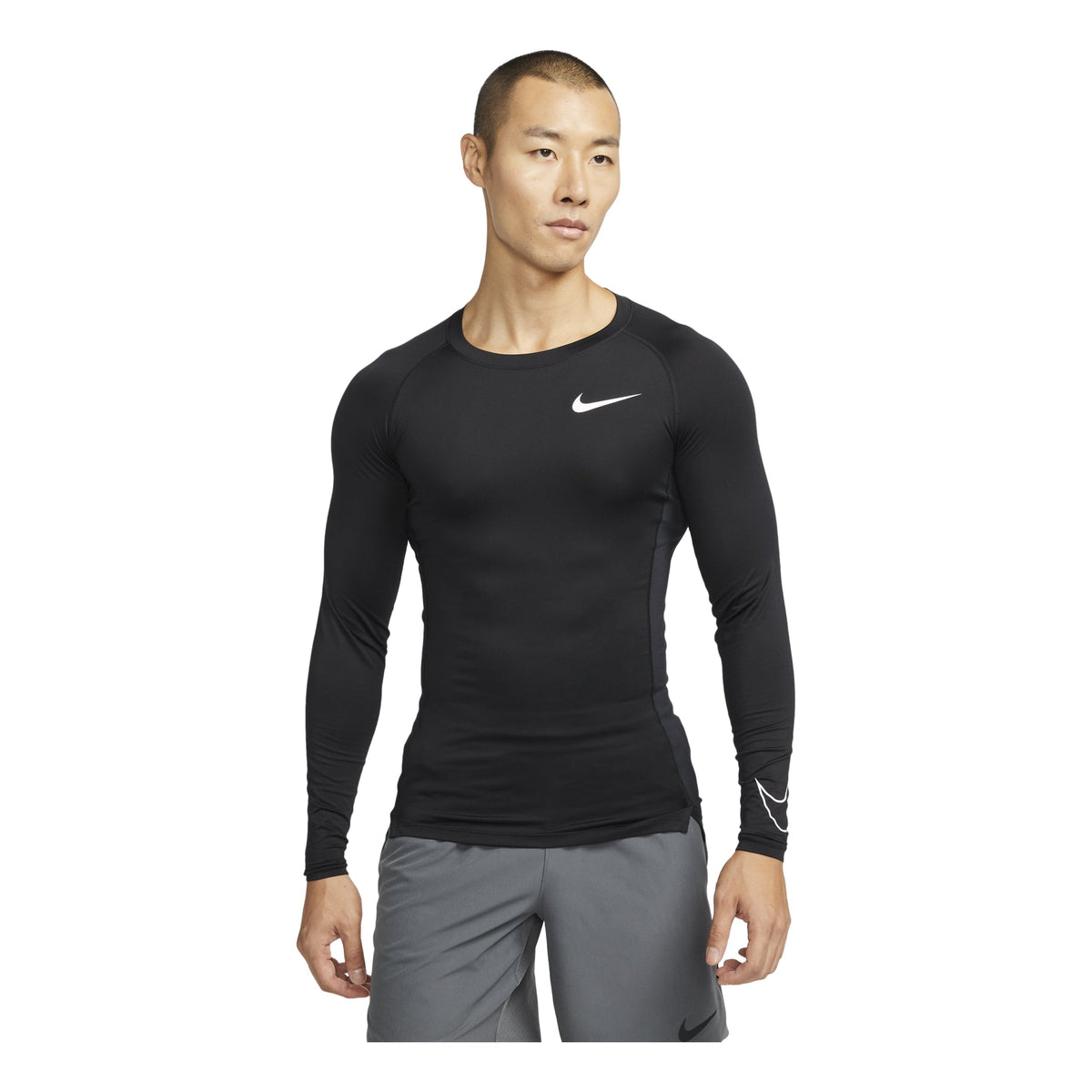 Nike Pro Dri-Fit Athleisure Round Neck Long Sleeves T-Shirt Asia Sizing 'Black' DD1991-010