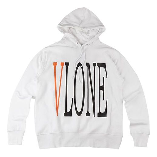 VLONE Staple Classic Printing Back Large Long Sleeves Couple Style White Orange 6932403655102