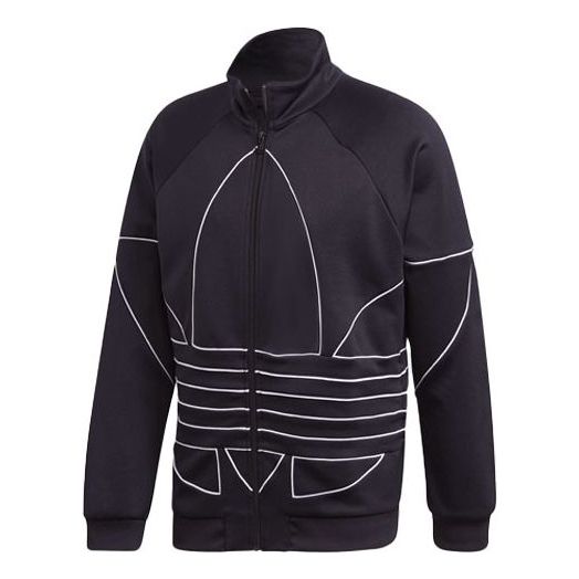 adidas originals Large Stand Collar Casual Sports Jacket Black GE0810