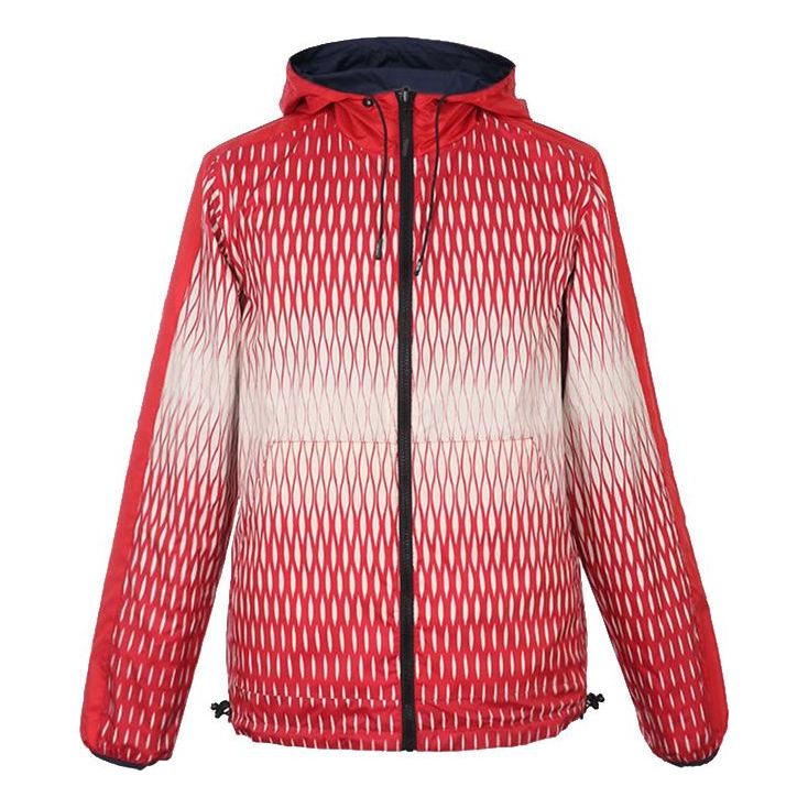 Men's KENZO Double Sided Hooded Jacket Navy Blue Red FA55BL1511NG-77
