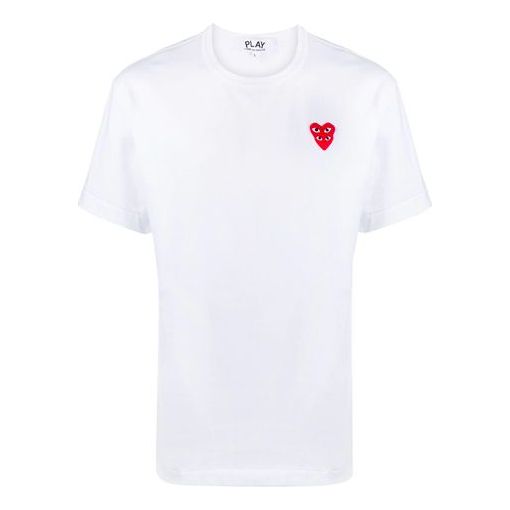 COMME des GARCONS PLAY Basic T-Shirt Red Family Heart 'White' P1T288-2