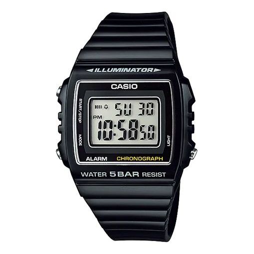 Casio Retro Stylish Simplicity Digital Cube Watch 'Black White' W-215H-1AJH