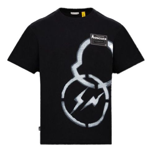 Men's Moncler x Fragment Design Crossover Short Sleeve Black 09U8C707108392B999