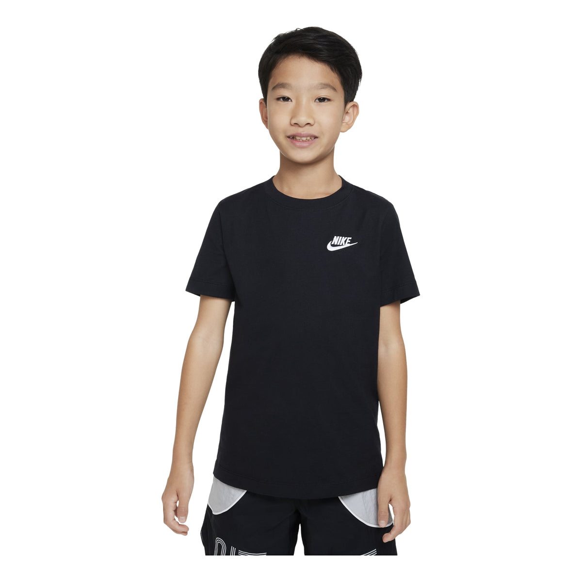 (GS) Nike Sportswear Logo T-shirt 'Black White' AR5254-010