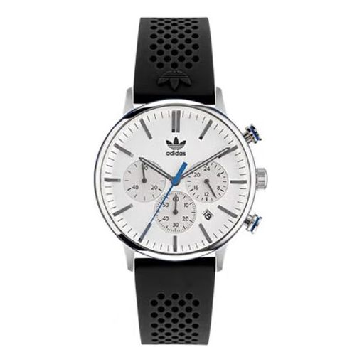 adidas Black Silicone Strap Watch 'Black White' AOSY220142I
