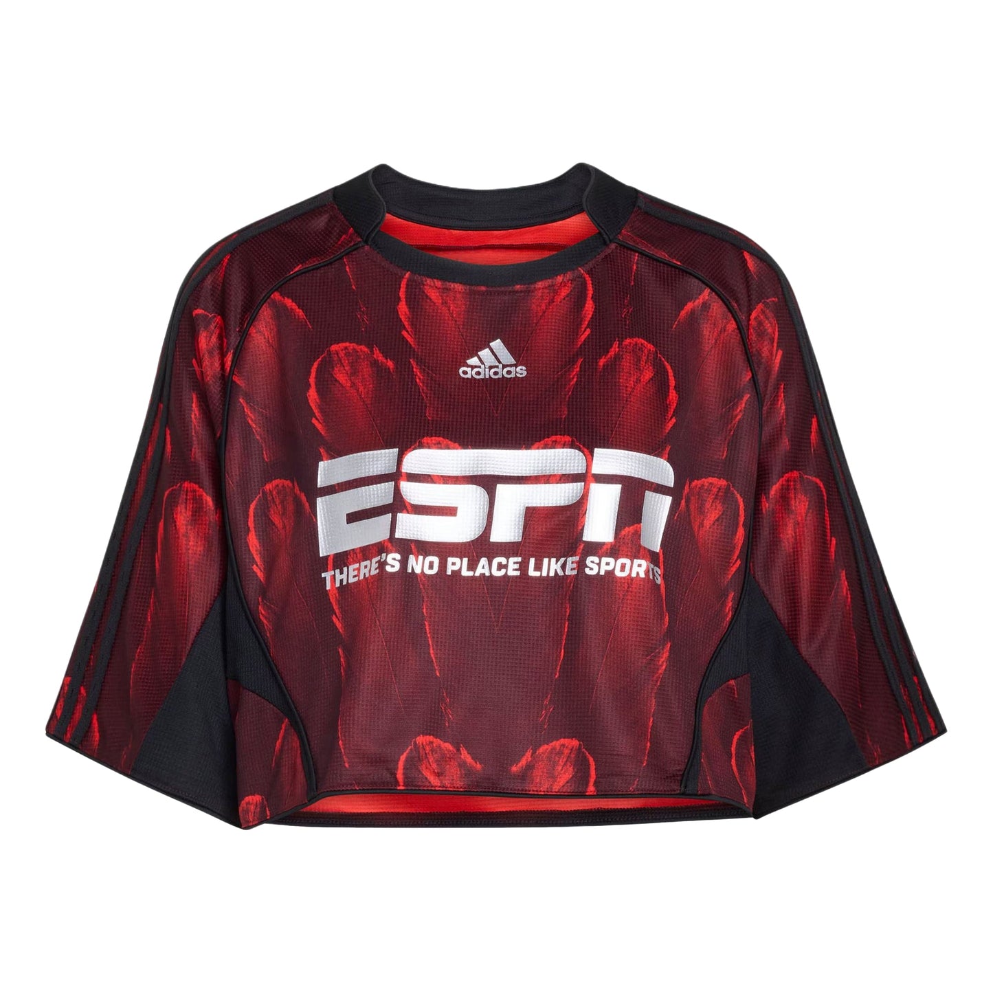 (WMNS) adidas Crop Jersey Asia Sizing Asia Sizing 'Red Black' KD0502