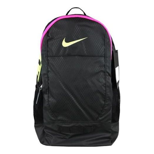 Nike Polyester Side Alphabet Printing logo Printing Casual Sports Large Capacity Backpack Unisex Black BZ9755-010