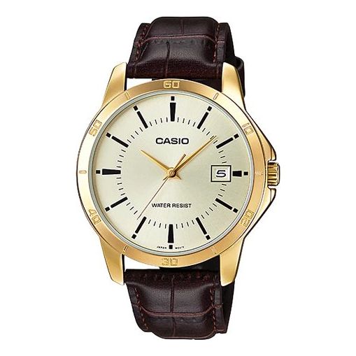 CASIO DRESS Serieses Men'ses Red Quartz Waterproof Red Strap Mens Red Analog MTP-V004GL-9A