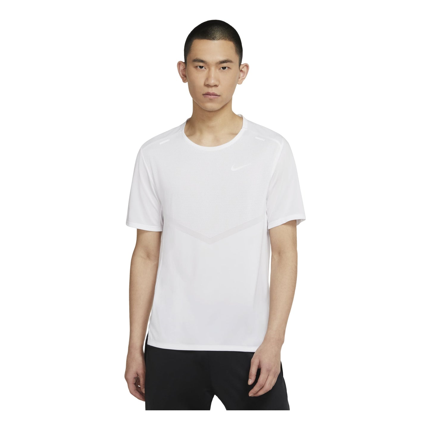 Nike Dri-fit Rise 365 Causual Sports Ventilate Round Collar T-Shirt Men's White CZ9185-100